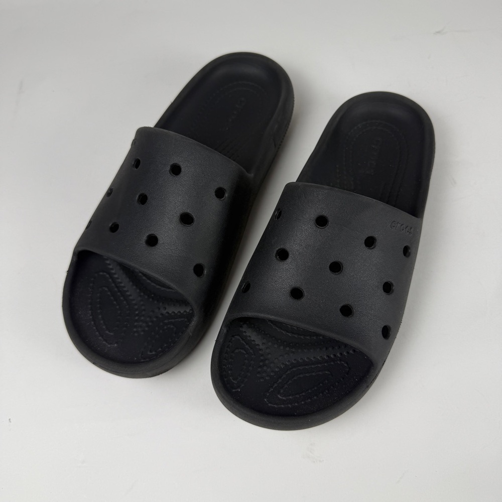 CROCS Unisex-Adults Classic Slides in Black Mens 7 Womens 9